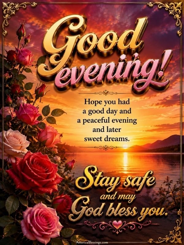 Peaceful evening blessings